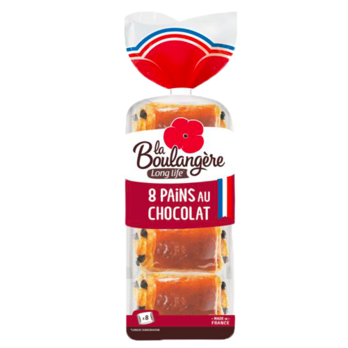 Pain au chocolat 45g (Bte : 80pcs soit 10 pochons de 8pcs)
