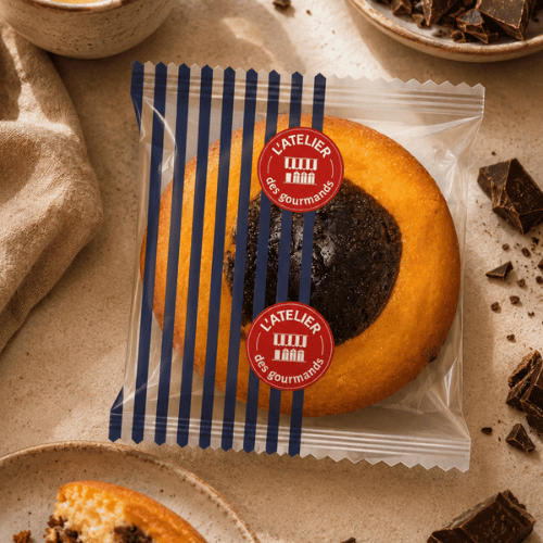 Flonflon marbré chocolat sachet fraîcheur 1pc 40grs (Bte : 100pcs)