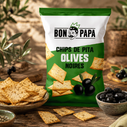Mini Pita aux olives noires 30g (Bte : 50pcs)