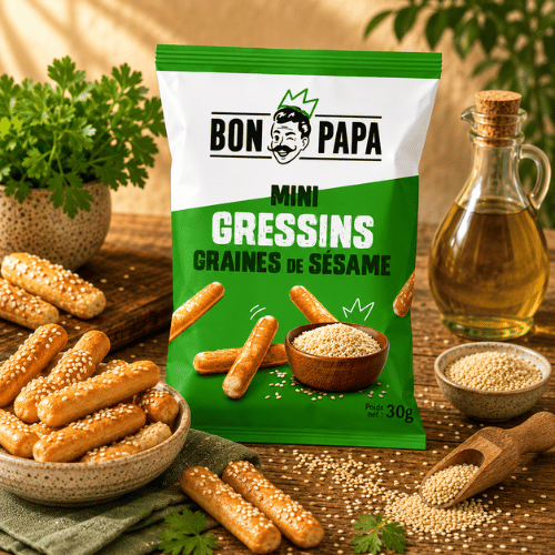 Mini gressins aux graines de sésame 30g (Bte : 70 pcs)