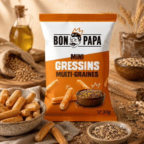 Mini gressins multi-graines 30g (Bte : 70 pcs)