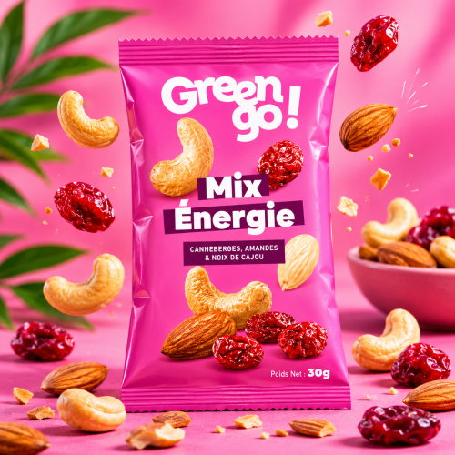Mix de fruits secs "ENERGIE" - Sachet fraîcheur 30g (Bte : 24pcs)