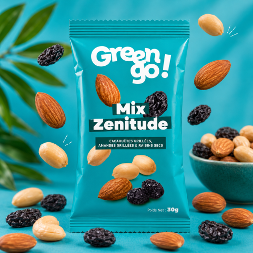 Mix de fruits secs "ZENITUDE" - Sachet fraîcheur 30g (Bte : 24pcs)