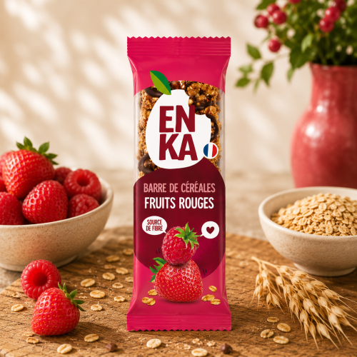 Barre de céréales pépites fruits rouges - sachet fraîcheur 1pc 21g (Bte 160pcs)
