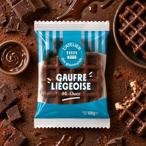 Grande gaufre liégeoise sucrée Michoco 100g (Bte : 24 )