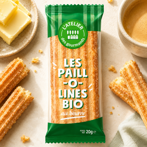Pailloline bio sucré caramélisé PB sachet fraîcheur 2pcs 20grs (Bte : 120pcs)