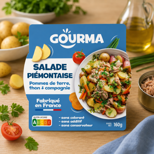 Salade piémontaise au thon 160grs  GOURMA (Bte : 12pcs)