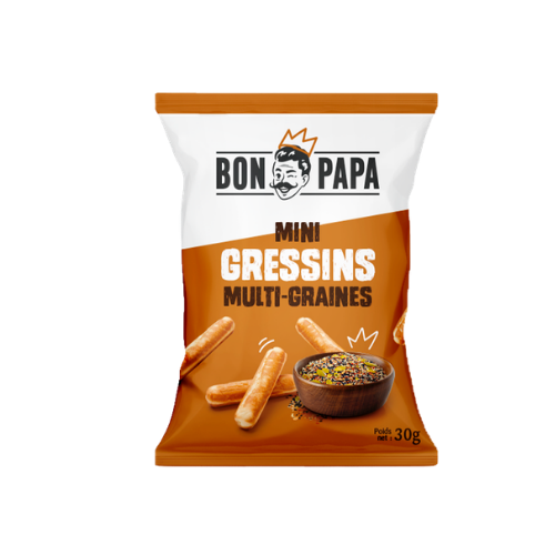 Mini gressins multi-graines 30g (Bte : 70 pcs) - BON PAPA