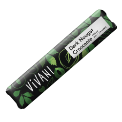 Barre de chocolat noir au Nougat croustillant BIO 35g VIVANI (Bte de 18 pcs)