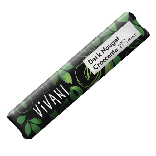 Barre de chocolat noir au Nougat croustillant BIO 35g VIVANI (Bte de 18 pcs)