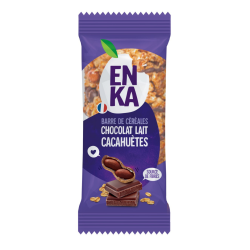 Barre céréales chocolat lait cacahuètes - sachet fraîcheur 1pc 40g (Bte : 30pcs)