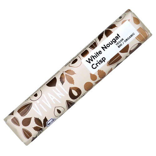 Barre de chocolat blanc Nougat croustillant BIO 35g VIVANI (Bte de 18 pcs)