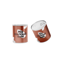 Mix coktail  salé apéritif - mini can alu 50g (Bte : 48pcs)