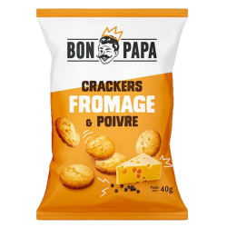 Crakers saveur fromage et poivre  40g  (Bte : 50 pcs)