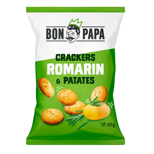 Crakers saveur romarin et patate  40g  (Bte : 50 pcs)