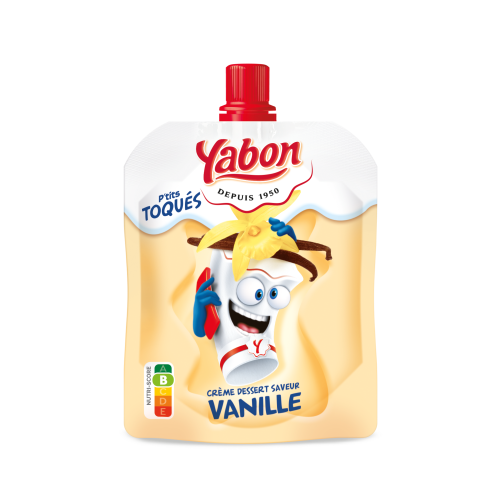 Crème Dessert vanille en gourde 80grs (Bte : 65pcs)