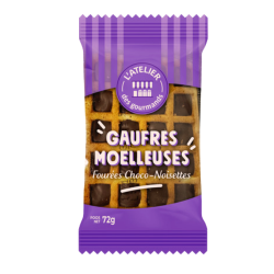 Gaufres moelleuses choco-noisettes (sachet fraîcheur de 2pcs) 68g - colis 24pcs