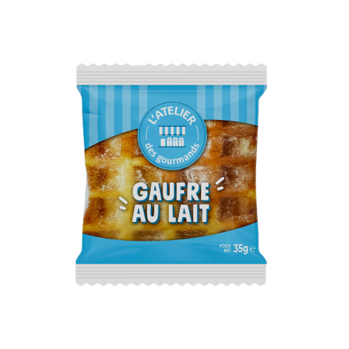Gaufre au lait 1pc 35grs pack de 8 (Bte : 12x8pcs)
