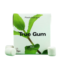 Chewing gum naturel O% plastique True Gum menthe verte 21g (bte:24pcs)